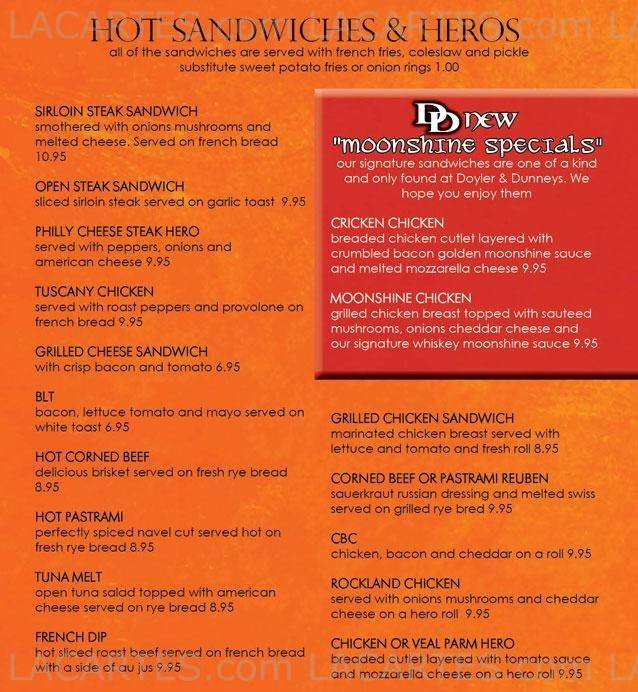  Pricelists of Doyler & Dunney's Restaurant 191 - 195 S. Main Street - Photo 5 of 5