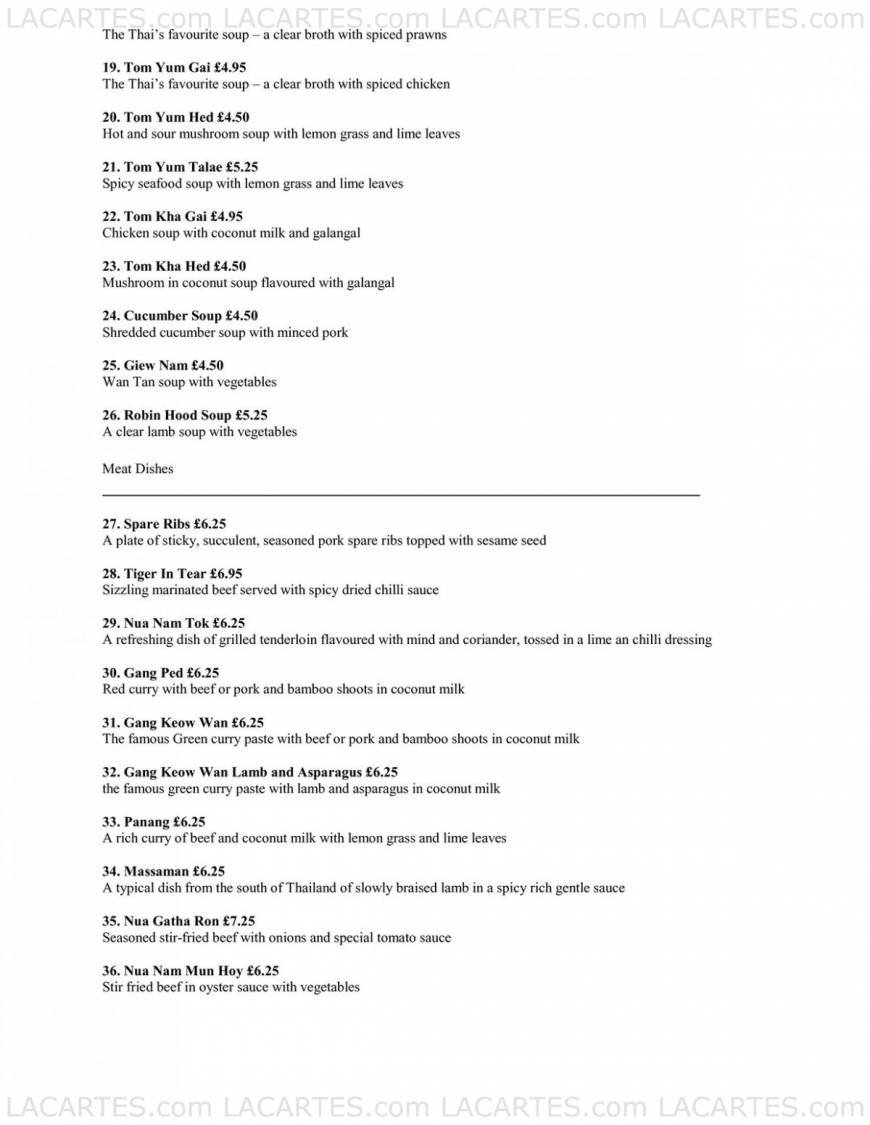  Pricelists of The Robin Hood Epping New Road  - Photo 3 of 7
