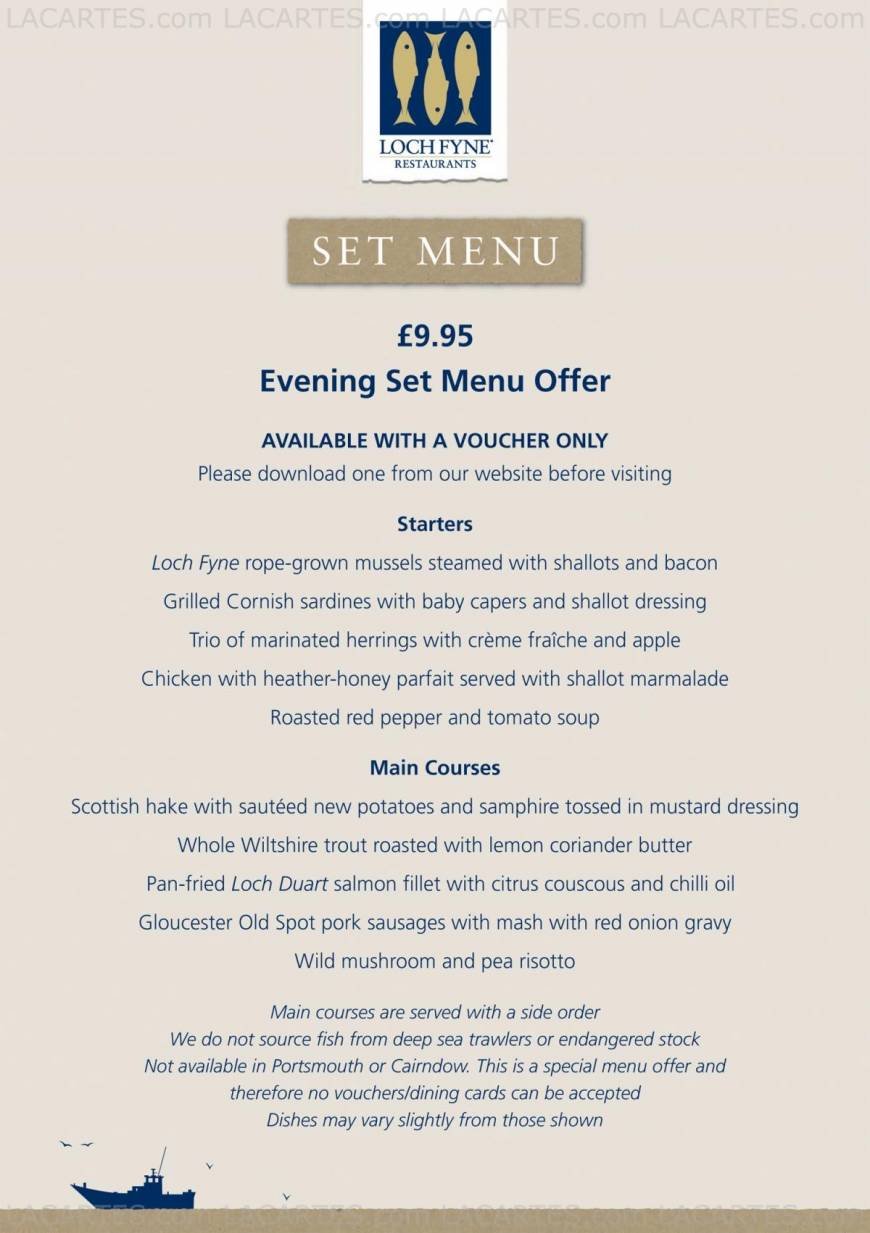  Pricelists of LOCH FYNE LOUGHTON 280-282 High Road - Photo 1 of 6