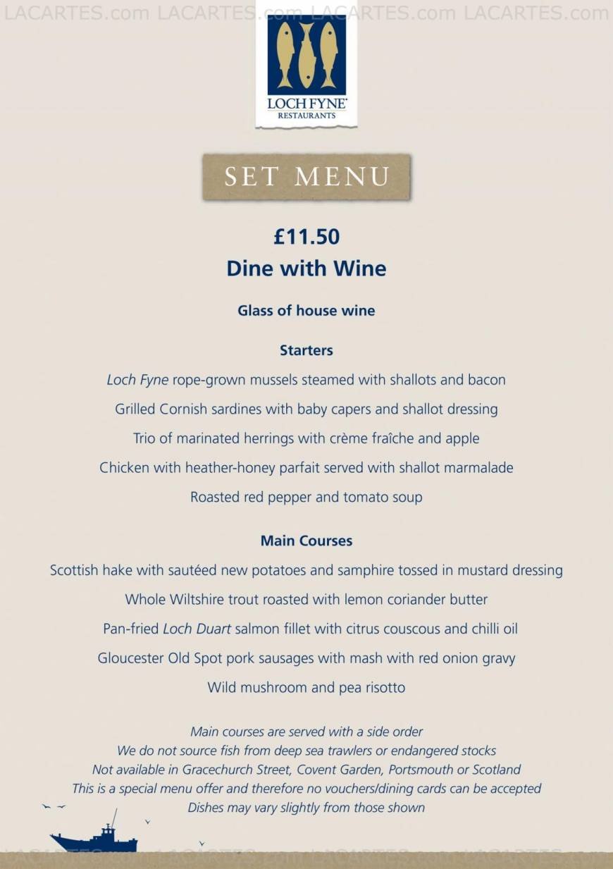  Pricelists of LOCH FYNE LOUGHTON 280-282 High Road - Photo 5 of 6
