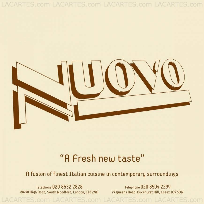 Pricelists of Nuovo Restaurant Buckhurst Hill 79 Queens Road         - Photo 1 of 5