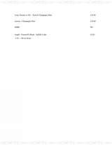 Menus & Prices, Plume of Feathers, Greenwich