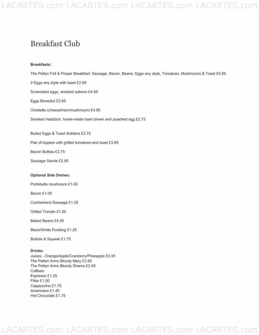  Pricelists of The Pelton Arms 23-25 Pelton Road - Photo 2 of 9