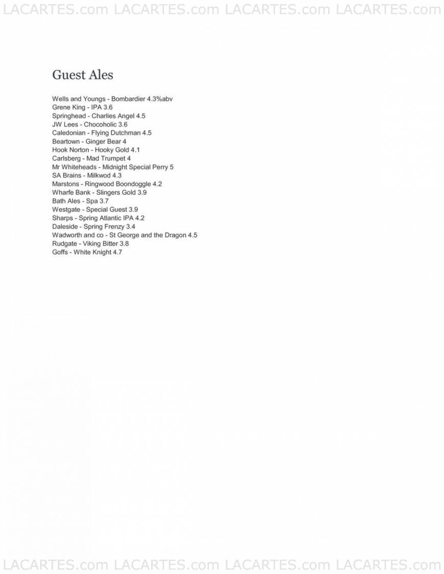  Pricelists of The Pelton Arms 23-25 Pelton Road - Photo 4 of 9