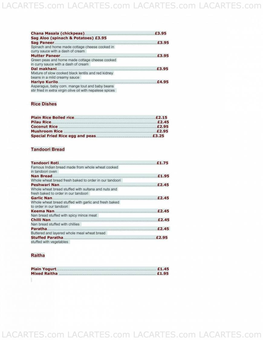  Pricelists of Mountain View Restaurant 1-3 Lee Road - Photo 5 of 5