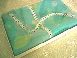 Silk Square Scarf Gift Boxed Blue