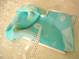 Silk Square Scarf Gift Boxed Blue
