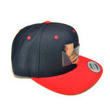 Map of California Wood Charm Black and Red Snapback hat