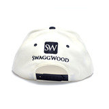 Stop Sign Wood Charm White and Black Snapback Hat