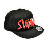 SWAGG - Hot Pink Acrylic letters on Black Snapback Hat
