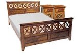 Large Queen Sheesham 4 Pce Bedroom Set