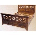 Large Queen Sheesham 4 Pce Bedroom Set