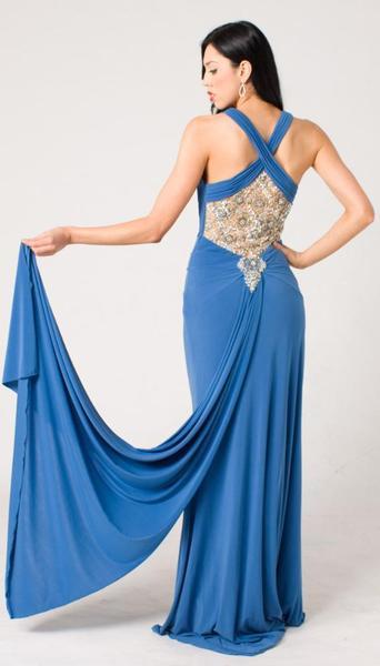 E104 SUPER SULTRY JEWEL GOWN - BLUE E104 SUPER SULTRY JEWEL GOWN - BLUE