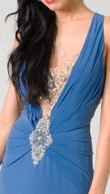 E104 SUPER SULTRY JEWEL GOWN - BLUE