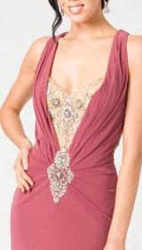 E104 SUPER SULTRY JEWEL GOWN - PINK