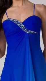 E110 COLOURFULL SILK ELEGANCE GOWN - BLUE