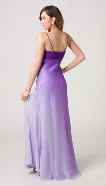 E110 COLOURFULL SILK ELEGANCE GOWN - PURPLE