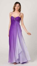 E110 COLOURFULL SILK ELEGANCE GOWN - PURPLE