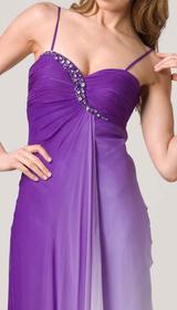 E110 COLOURFULL SILK ELEGANCE GOWN - PURPLE