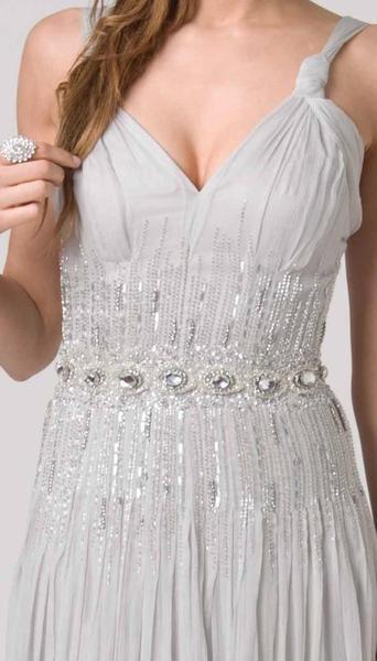 E201 ETHEREAL PRINCESS FORMAL DRESS - SILVER