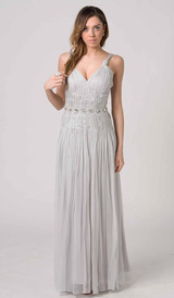 E201 ETHEREAL PRINCESS FORMAL DRESS - SILVER