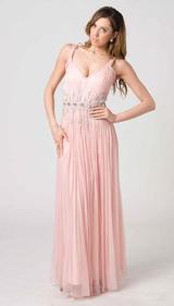 E201 ETHEREAL PRINCESS FORMAL DRESS - PEACH