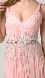 E201 ETHEREAL PRINCESS FORMAL DRESS - PEACH