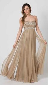 E202 FLOWING GOLDEN ELEGANCE GOWN