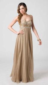 E202 FLOWING GOLDEN ELEGANCE GOWN