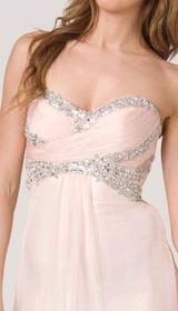 E203 SHIMMER AND SHINE STRAPLESS GOWN - PEACH