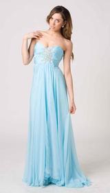 E204 CLASSIC STYLE WITH MODERN FLAIR FORMAL GOWN - TURQUOISE