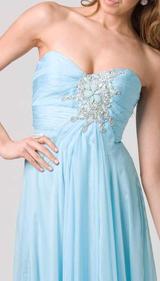 E204 CLASSIC STYLE WITH MODERN FLAIR FORMAL GOWN - TURQUOISE