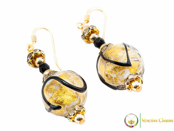 Aida Earrings - Gold & Black