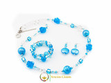 Cheri Long Necklace Set - Blue and Light Blue