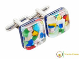 Chrome Cufflinks - Multicoloured