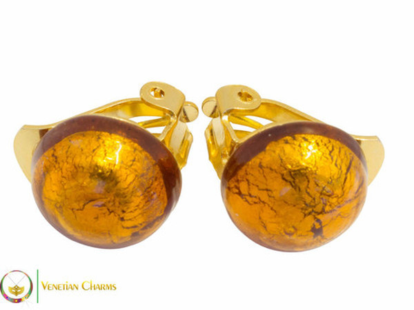 Clip Earrings Small - Amber Clip Earrings Small - Amber