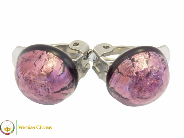 Clip Earrings Small - Purple