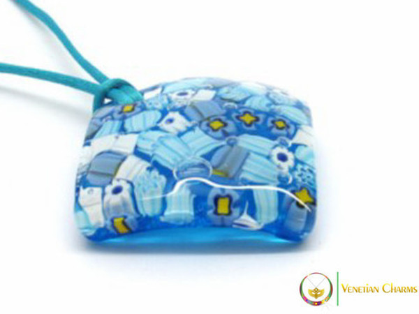 Curved Pendant 40mm - Azure Curved Pendant 40mm - Azure