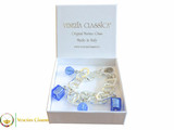 Florence Silver Charm Bracelet - Blue