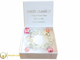 Florence Silver Charm Bracelet - Pink