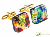Gold Cufflinks - Multicoloured