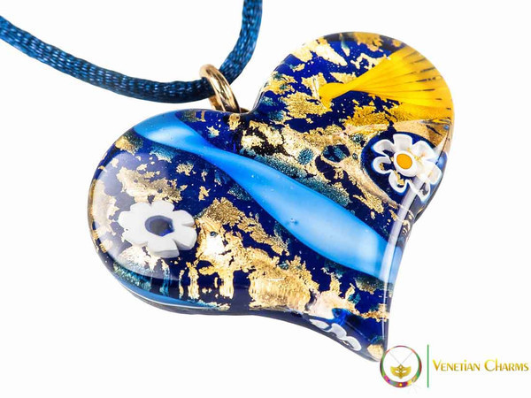 Heart Pendant - Blue