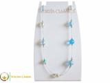 Jell Long Necklace - Blue and Aqua