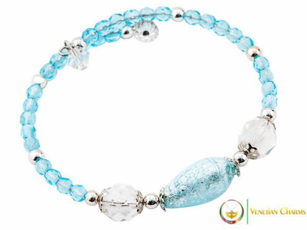 Levante Bracelet - Pale Blue & Clear