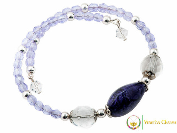 Levante Bracelet - Purple, Amethyst & Clear