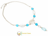 Levante Pendant Necklace - Blue, Pale Blue & Clear
