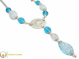 Levante Pendant Necklace - Blue, Pale Blue & Clear