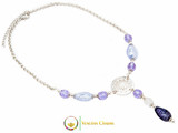 Levante Pendant Necklace - Purple, Amethyst and Clear