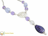 Levante Pendant Necklace - Purple, Amethyst and Clear