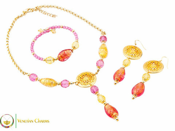 Levante Set - Pink, Gold and Red